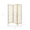 Homeroots 3 Panel Gold Room Divider with Golden Age Charm 379901 - alternate 2